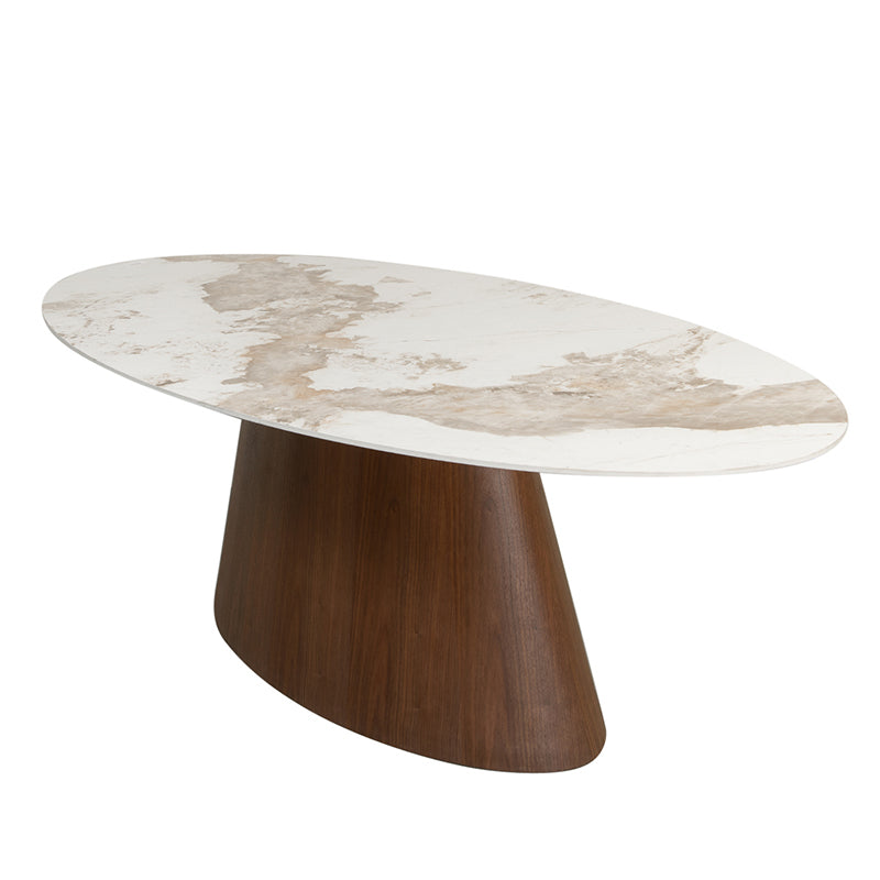 Table Elisa marbre céramique 220cm - Maison porcel  | Porcelaine