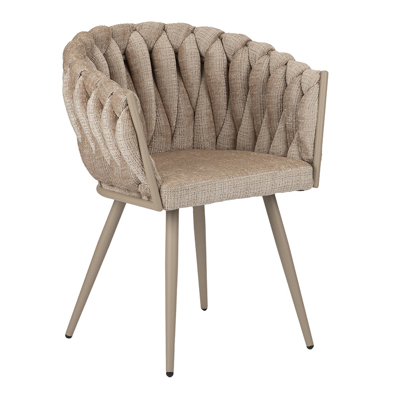 Chaise Wavee tweed Beige