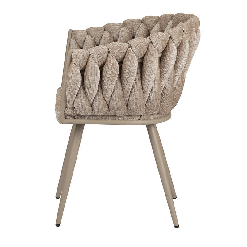 Chaise Wavee tweed Beige