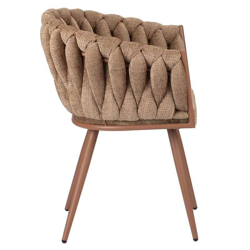 Chaise Wavee tweed camel