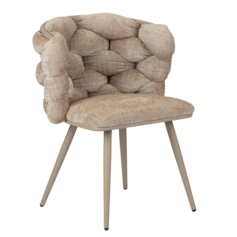 Chaise Roka tweed beige