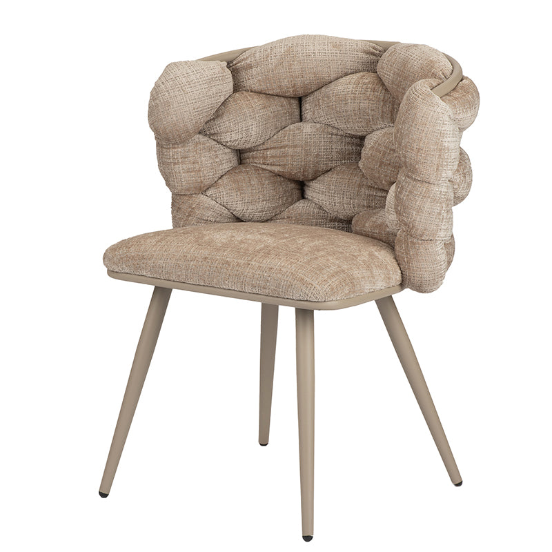 Chaise Roka tweed beige