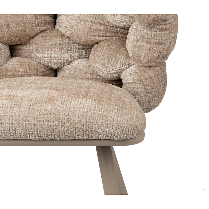 Chaise Roka tweed beige