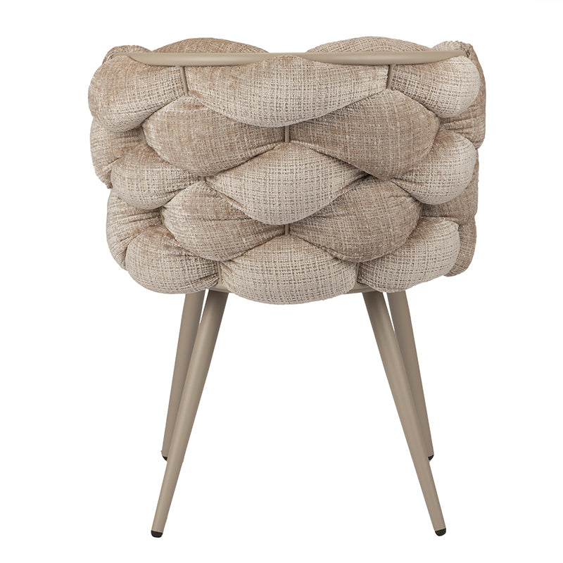 Chaise Roka tweed beige