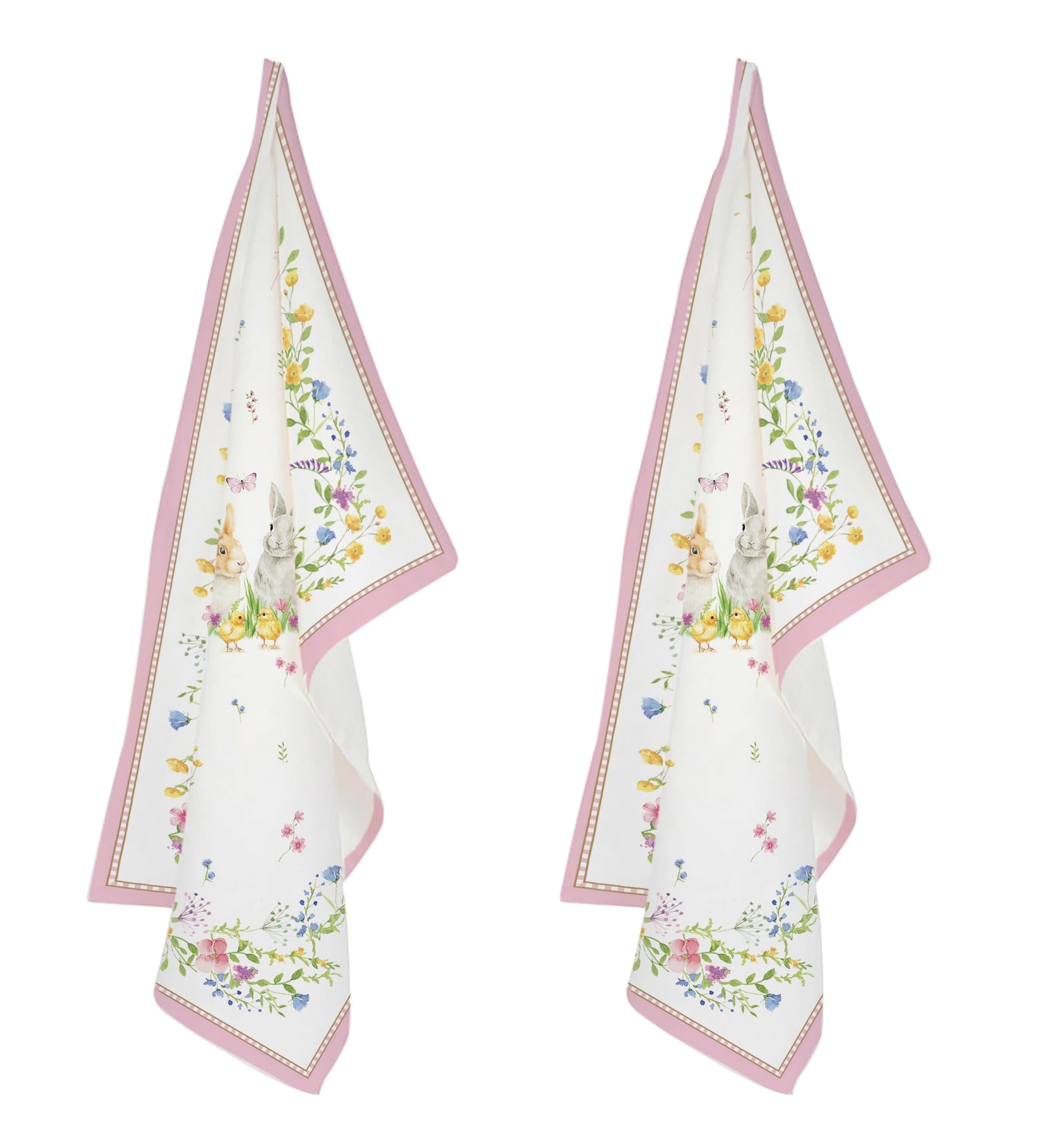 Set 2 torchons - Happy Easter