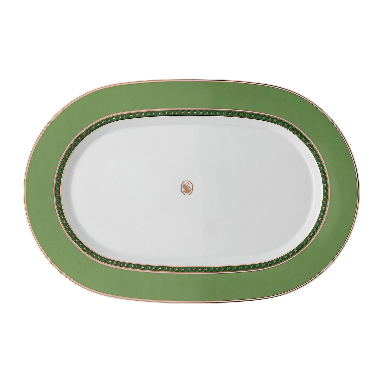 Plat 34cm en porcelaine - Signum fern Swarovski