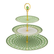 Plat 3 étages en porcelaine - Signum fern Swarovski