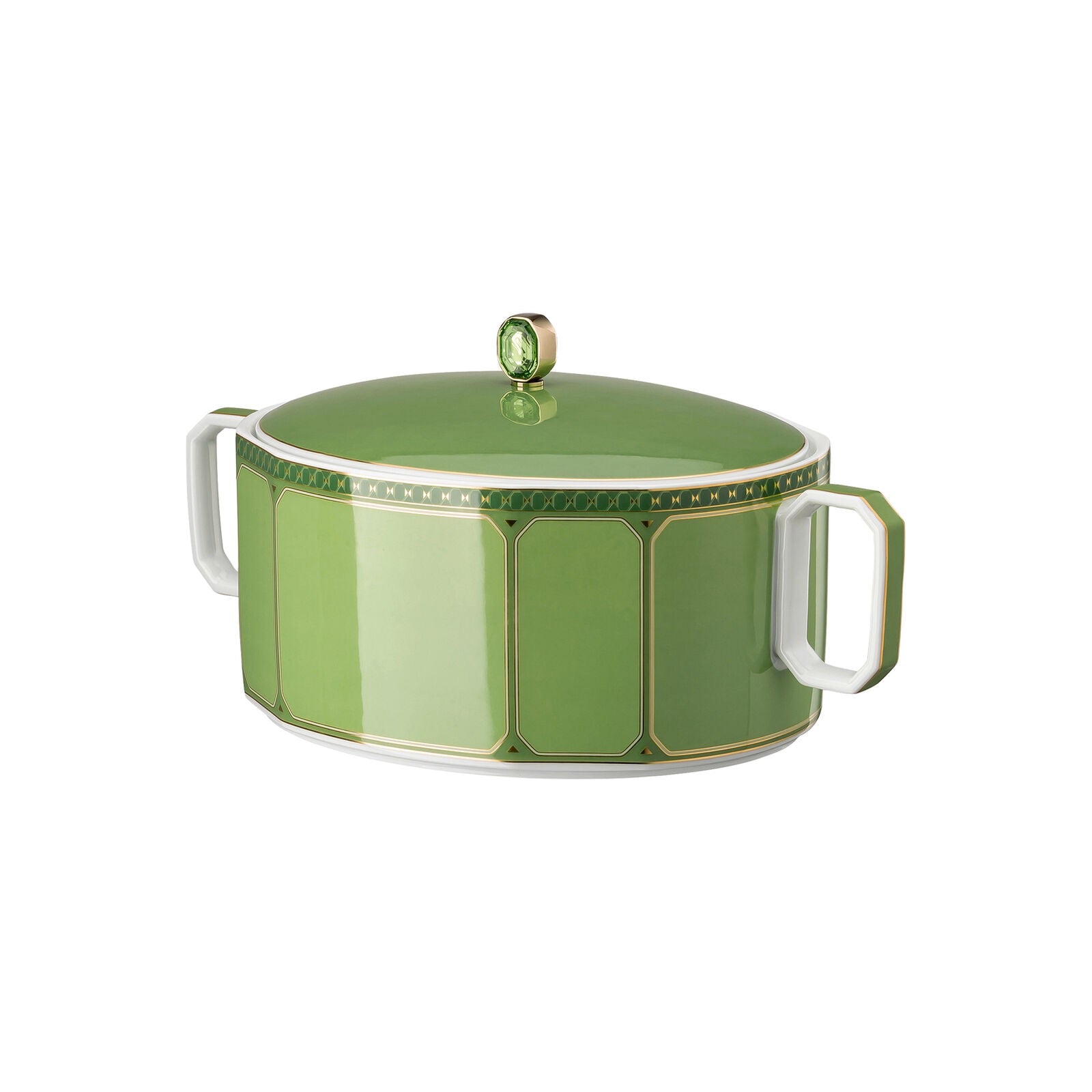 Légumier en porcelaine - Signum fern Swarovski