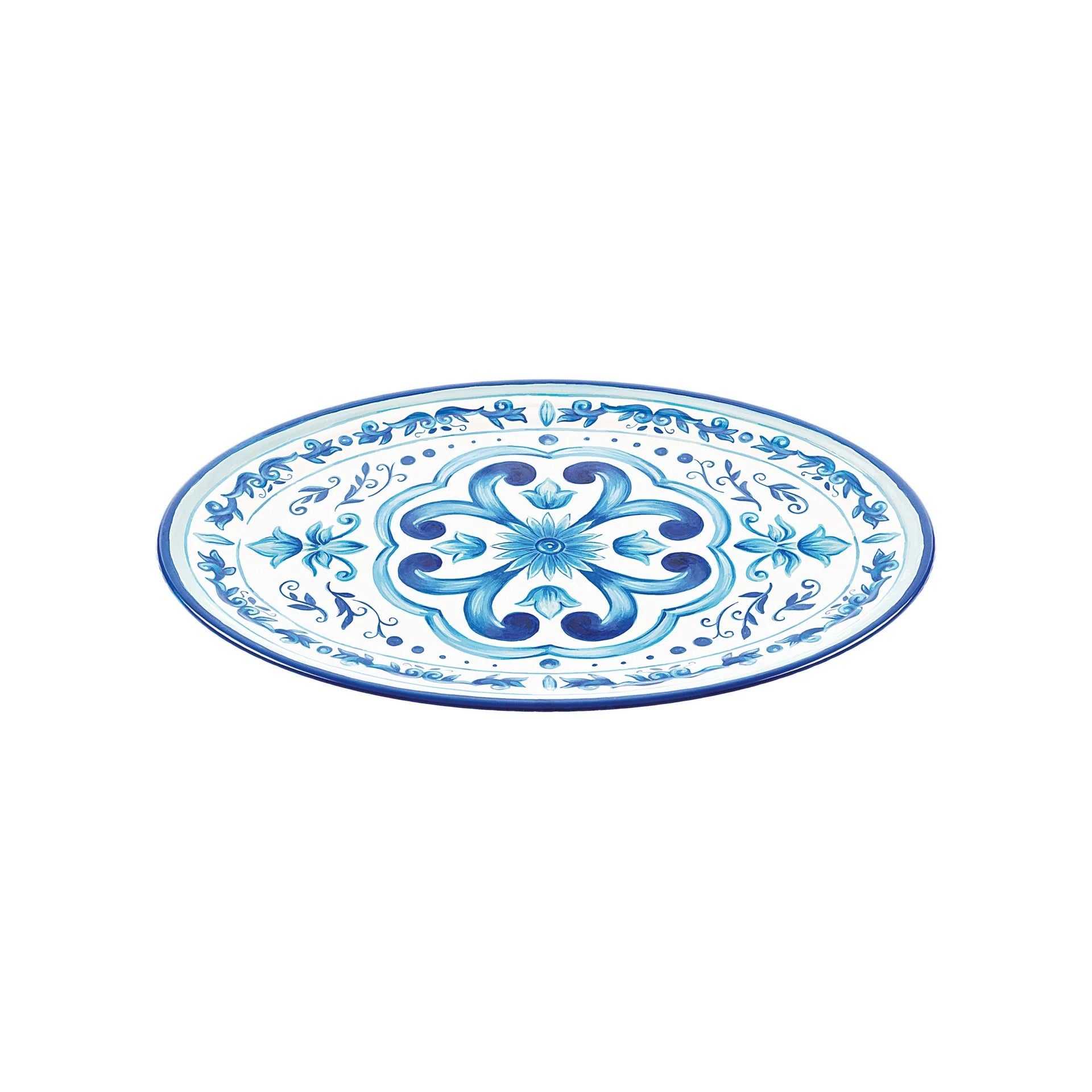 Plat 50 cm en mélamine - Blues