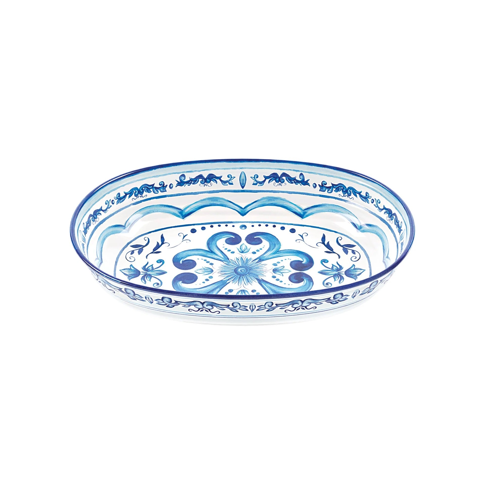 Plat 32 cm en mélamine - Blues