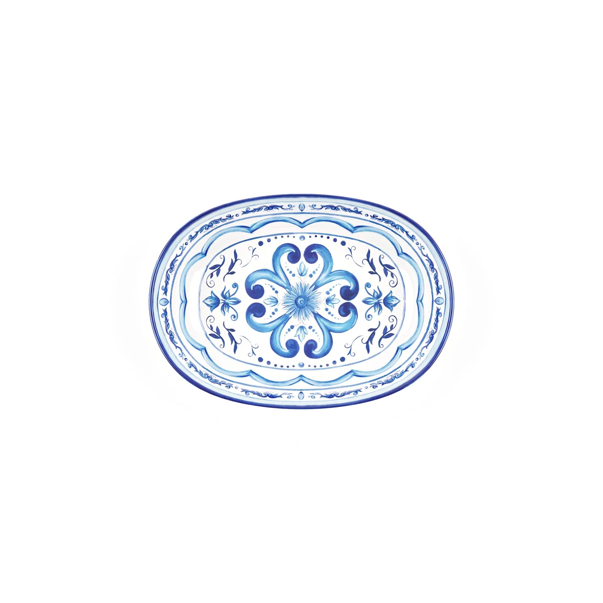 Plat 32 cm en mélamine - Blues