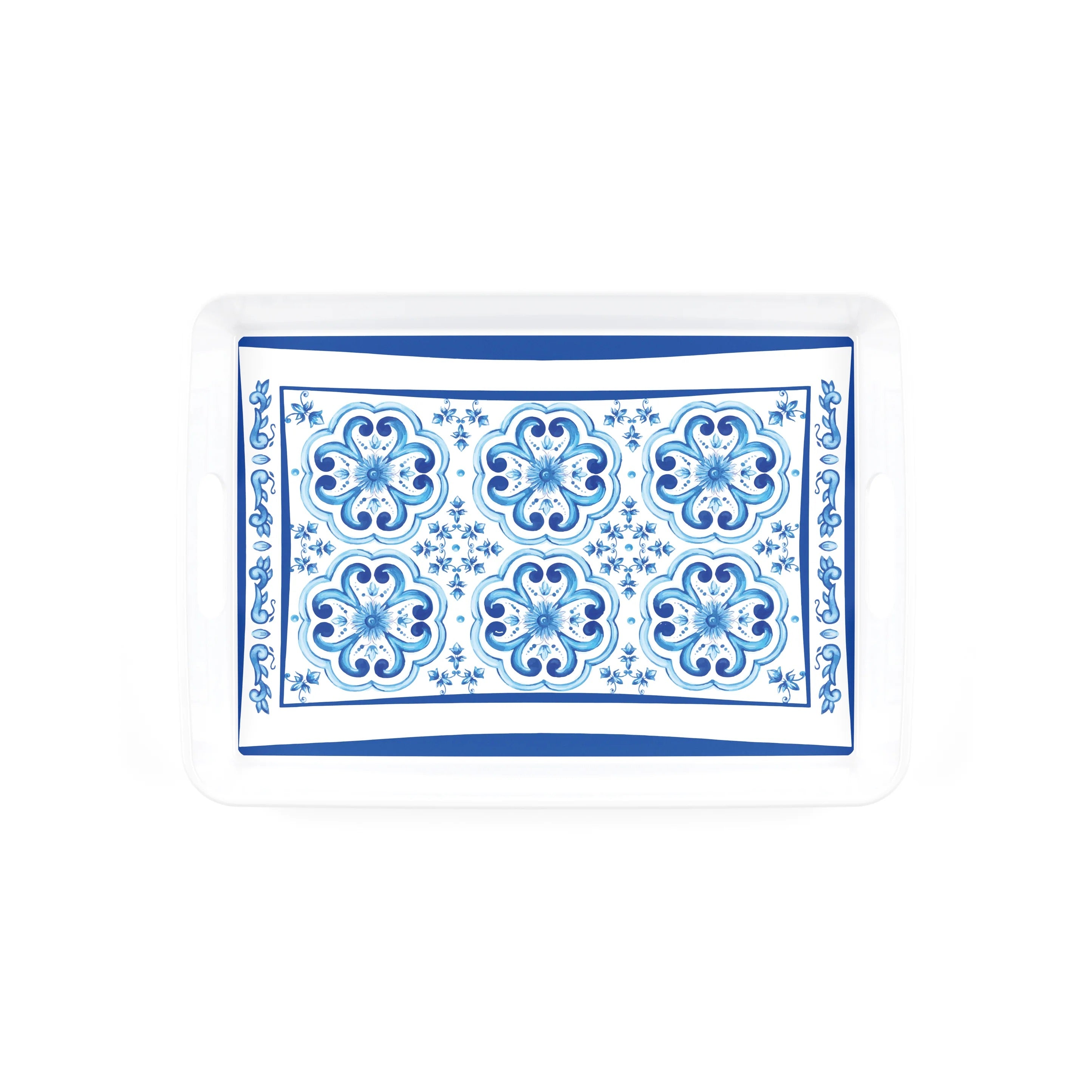 Plateau rectangle en mélamine - Blues