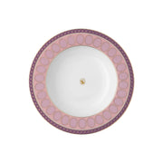 Assiette creuse en porcelaine - Signum rose Swarovski