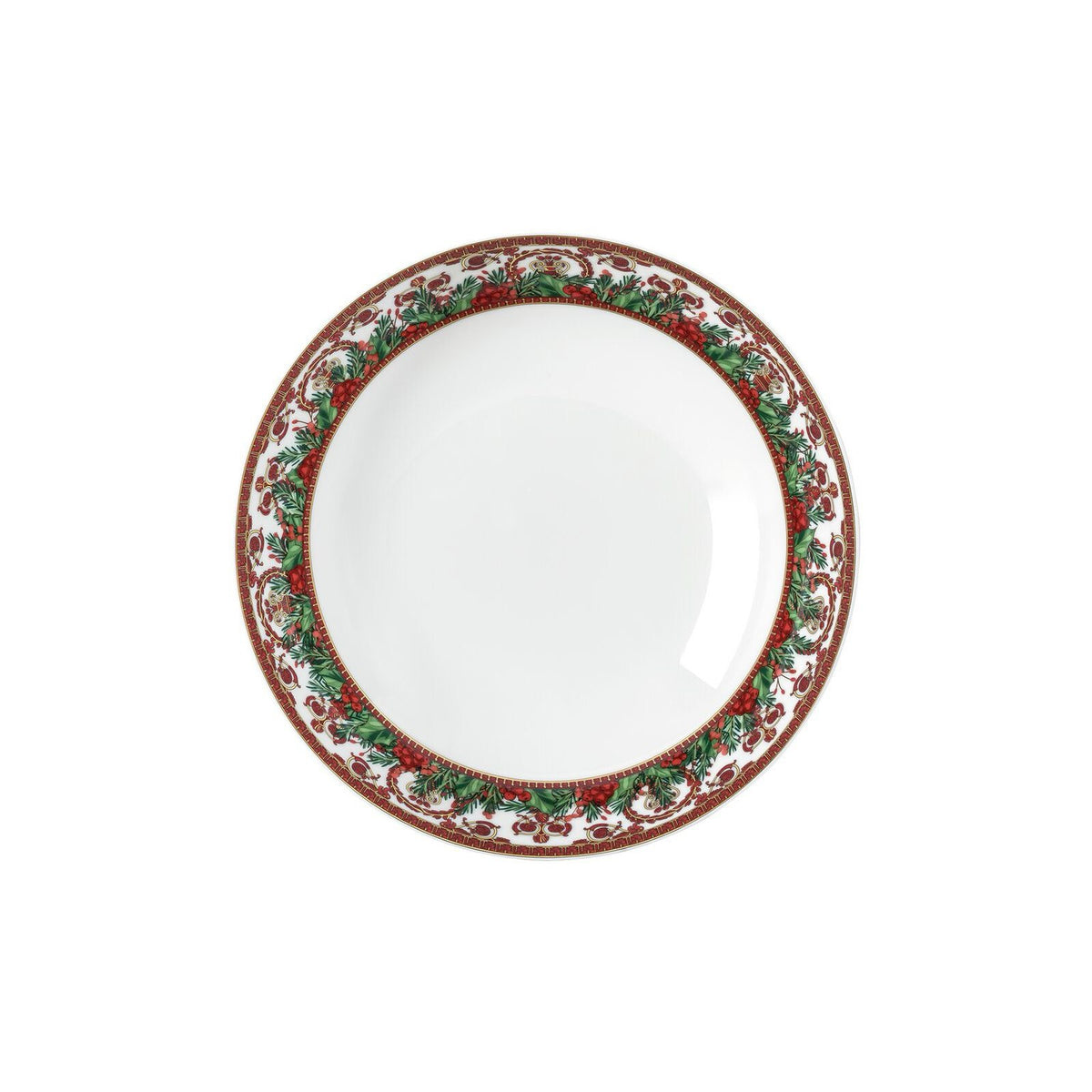 Assiette creuse porcelaine - I love baroque holiday