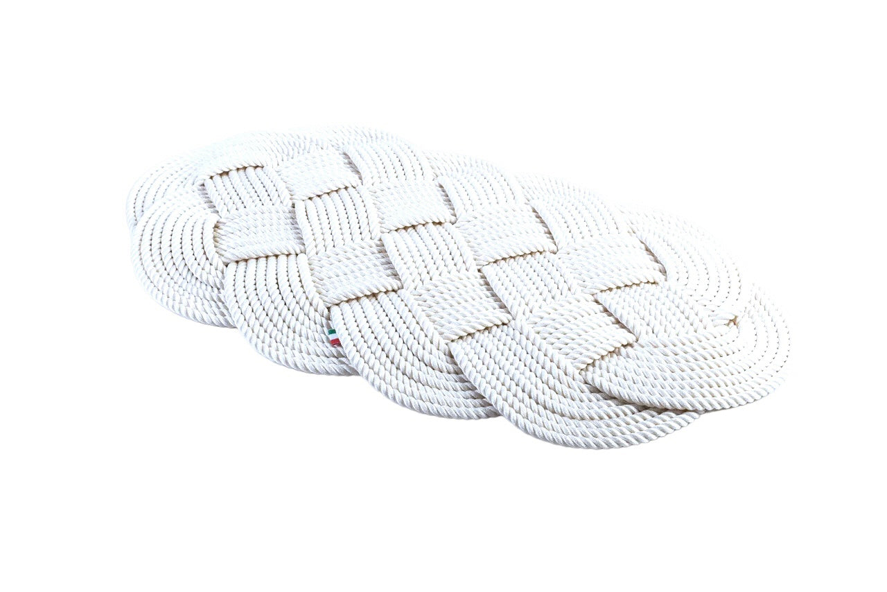 Maxi napperon 75cm blanc - Maison porcel  | Porcelaine