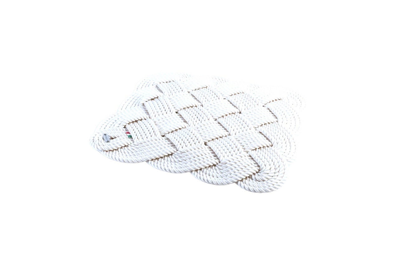 Napperon carré 45cm blanc - Maison porcel  | Porcelaine