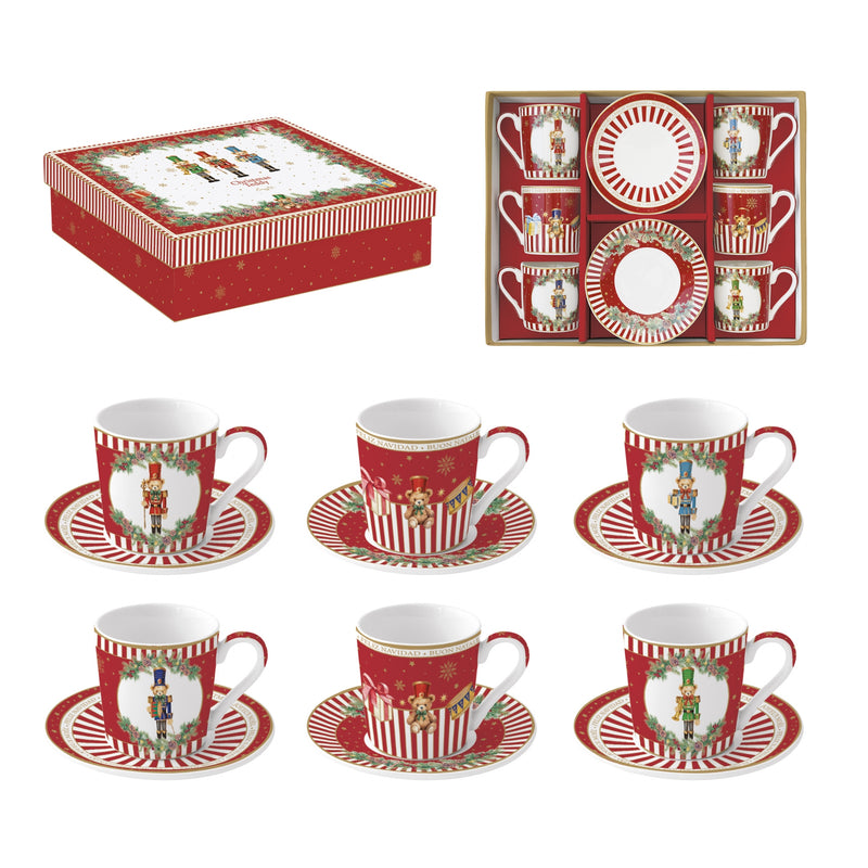 Coffret 6 tasses à café – Christmas Teddy