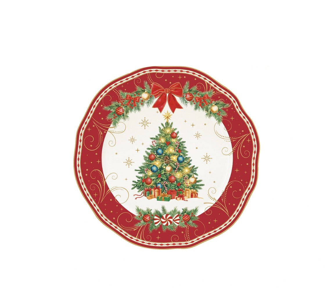 Assiette à dessert de Noël en porcelaine – Christmas Heritage