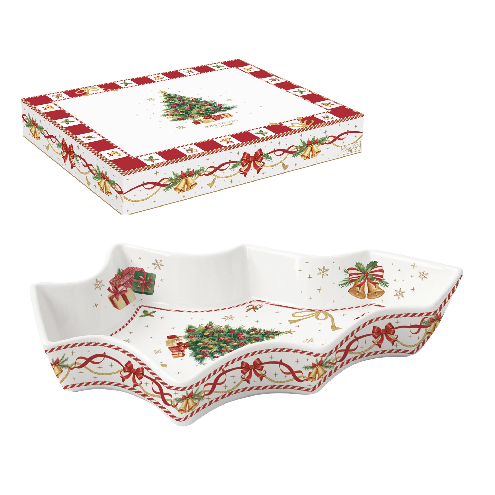 Plat forme de sapin en porcelaine - Christmas Tale