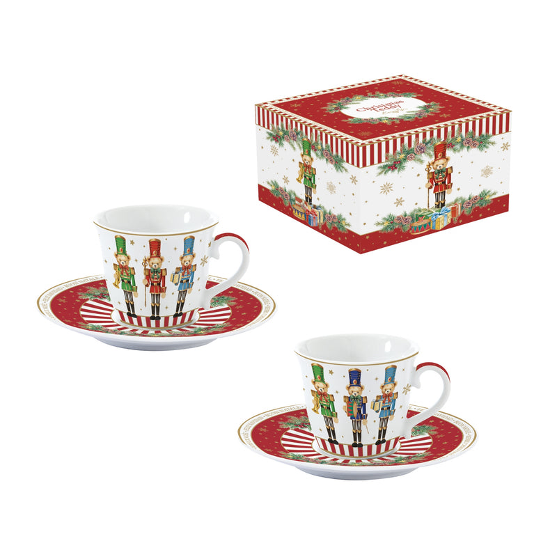 Coffret 2 tasses à café en porcelaine – Christmas Teddy