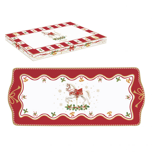 Plat à cake en porcelaine Christmas Tale