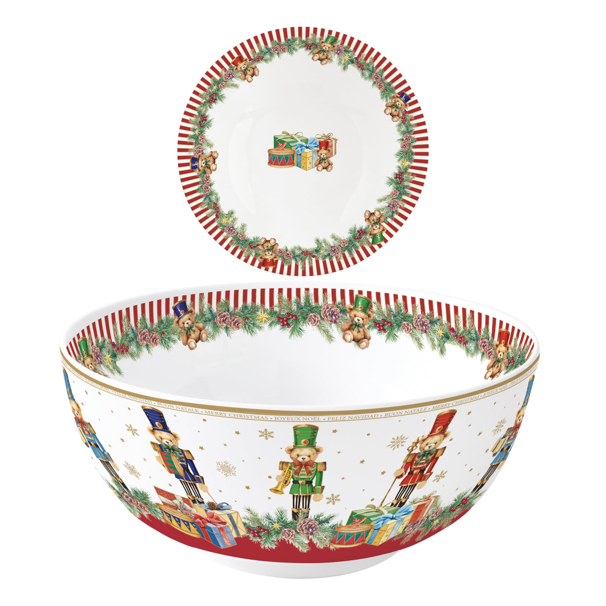 Saladier 23cm en porcelaine – Christmas Teddy