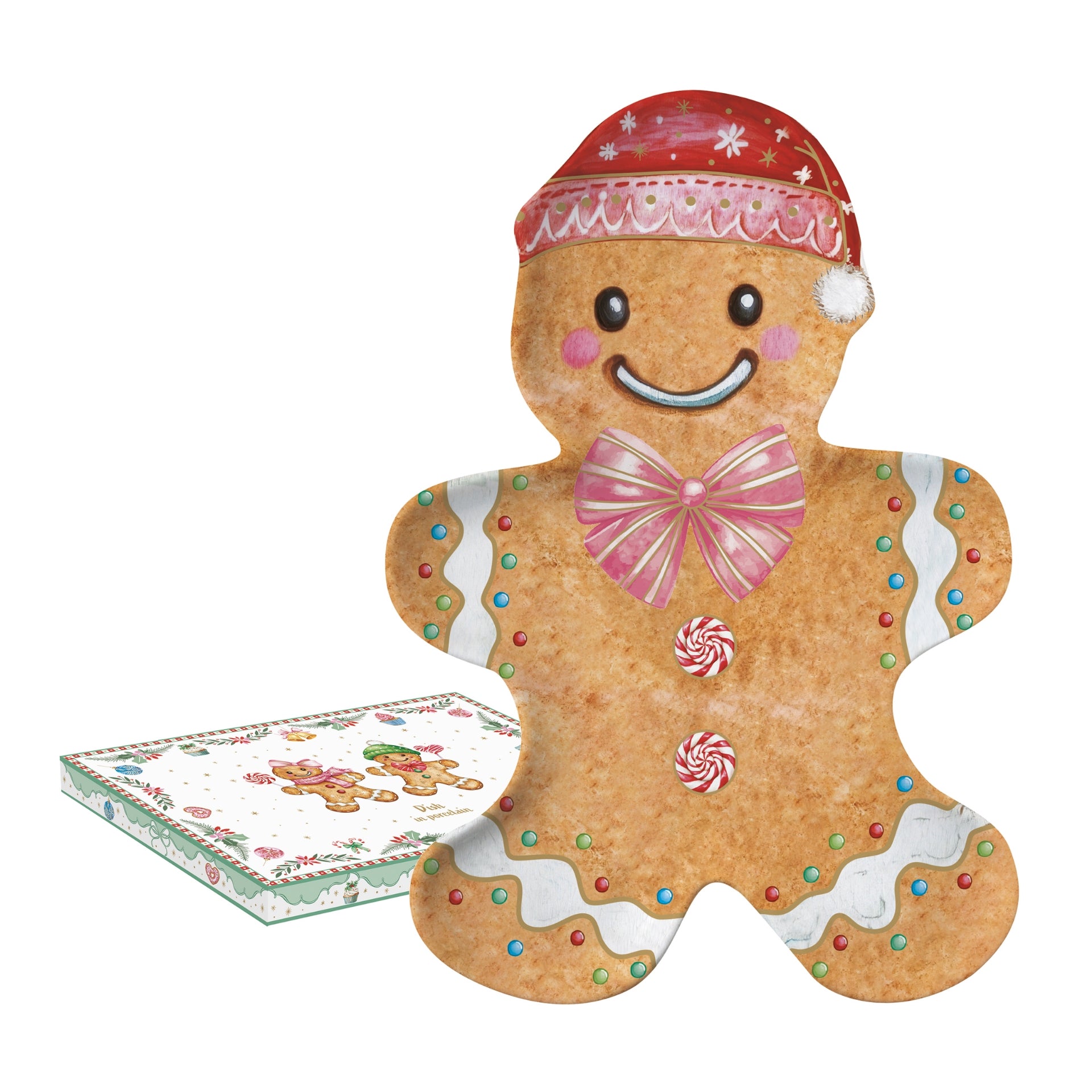 Plat en porcelaine Biscuit - Sweet christmas