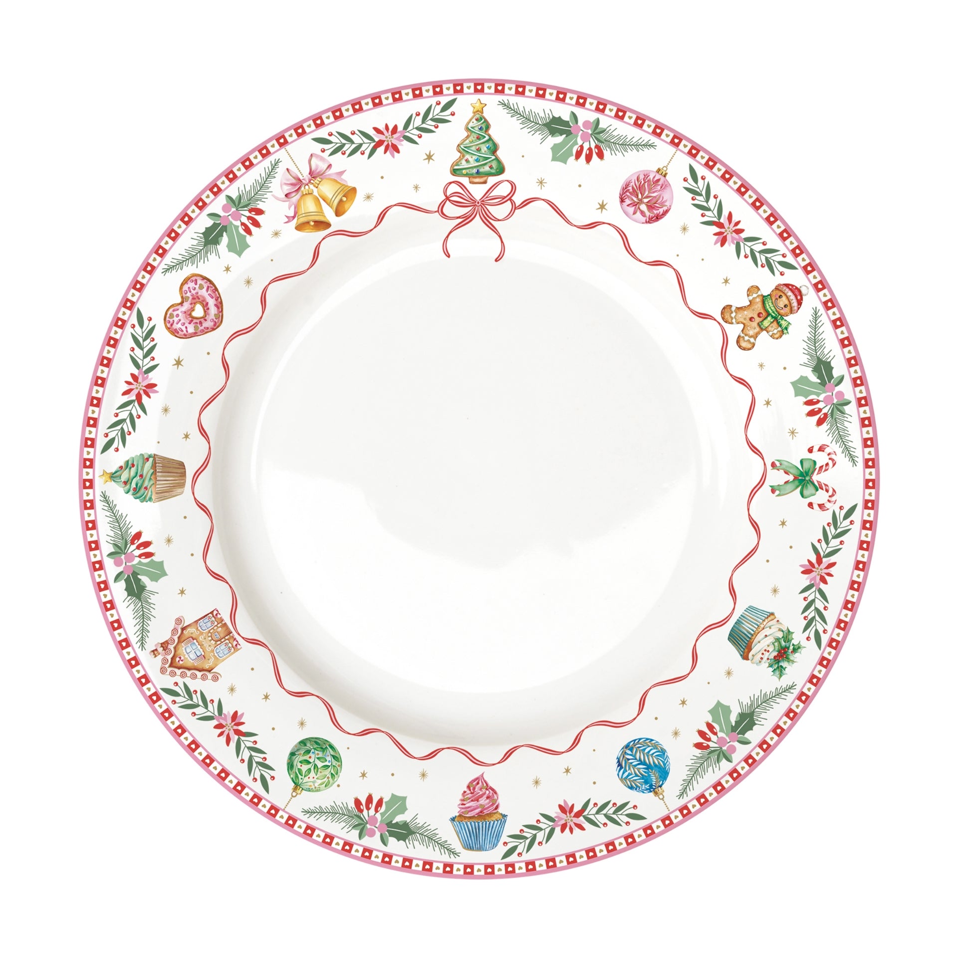 Assiette plate en porcelaine - Sweet christmas