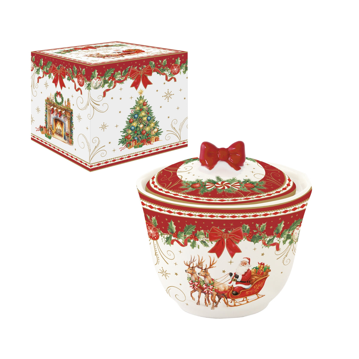 Sucrier de Noël en porcelaine – Christmas Heritage