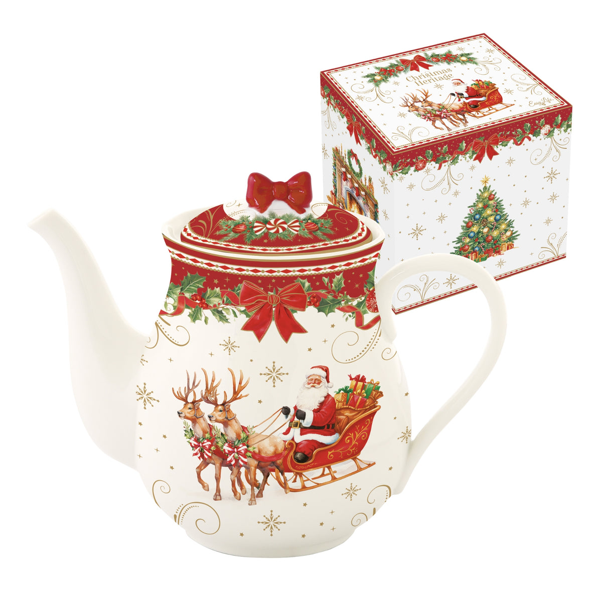 Théière de Noël en porcelaine – Christmas Heritage