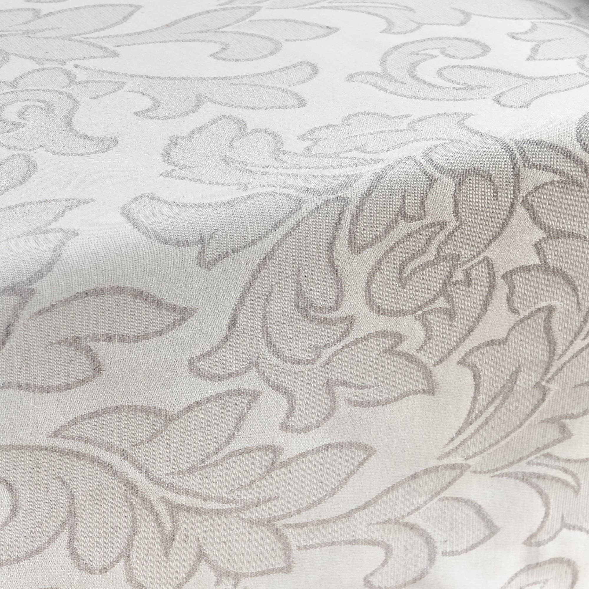Nappe en jacquard Gris résistante aux taches 200 x 160 cm