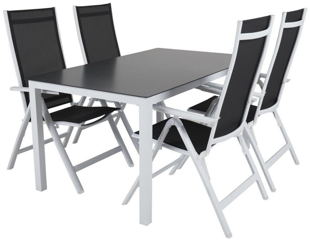 Fauteuil multiposition Blanc/Noir - Alba
