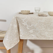 Acacia tablecloth in stain-resistant jacquard linen