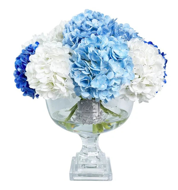 Grand bouquet d’hortensias bleus réalistes Côté Noire – Maison Porcel