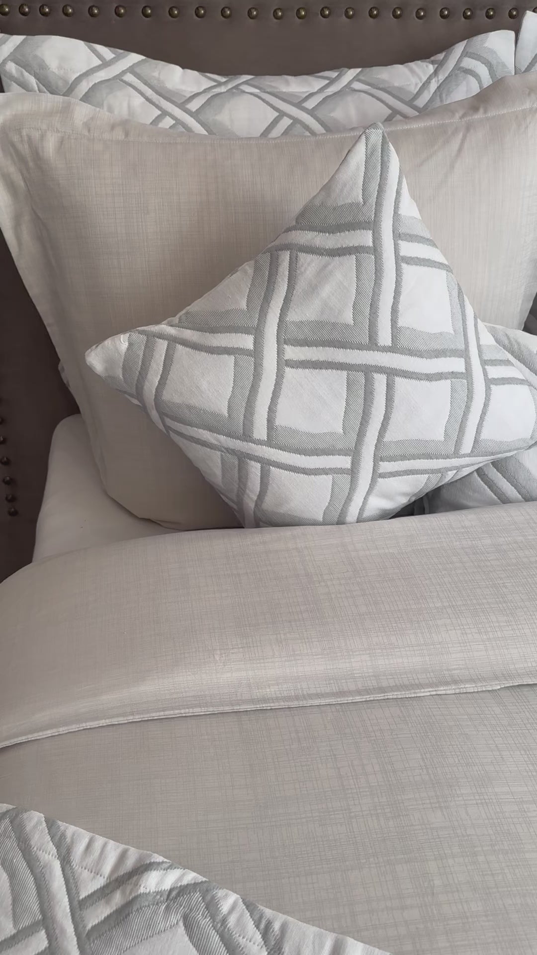 Load video: Lorenzo grey cushion