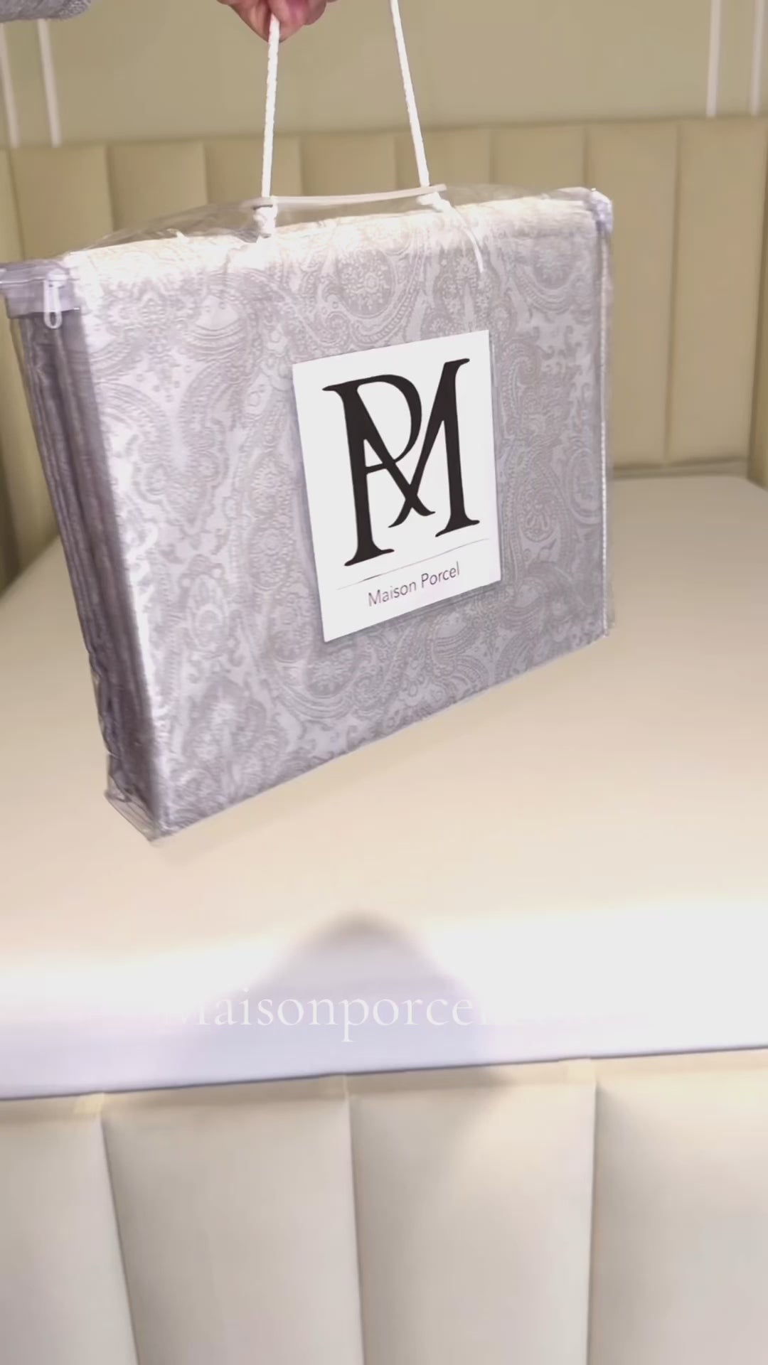 Load video: Utopia Grey 300 Thread Count Duvet Cover