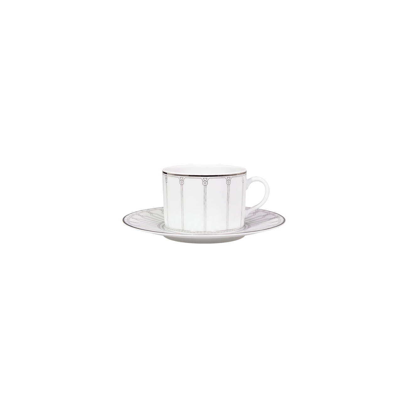 tasse à thé porcelaine blanche Allegro 23cl avec soucoupe – Maison Porcel