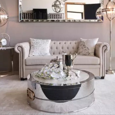 Table basse marbre blanc - Darian