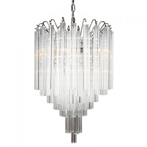 Suspension Livia en verre transparent 55cm